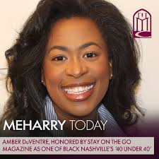 Amber DuVentre, risk manager in Meharry's Office of the General Counsel,  has been selected for recognition by Stay On The Go Magazine as one of  Black Nashville's 40 Under 40. These awards