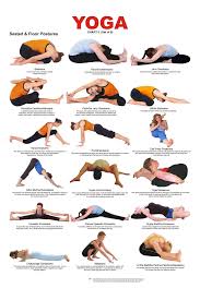 Yoga For Beginner At Home Free Printable Yoga Chart Yoga Fitness Yoga Poses Chart