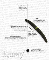 Attach your drop shot hook to your main line via a palomar knot. How To Dropshot For Bass What Where And How Harmony Fishing Company