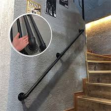 You can easily bend our special wooden bendywood handrails by hand or with simple equipment in about 10. Wall Handrail 10ft Section For Stairs Steps Dark Iron Easy Install For Outdoor Indoor Stairs Porch Deck Hand Rail Black Amazon Com