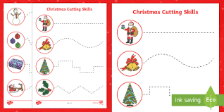 Cut and paste worksheets for kids download free printable cutting skills worksheets for kids in preschool, kindergarten, and 1st. Christmas Themed Cutting Skills Worksheet Worksheets