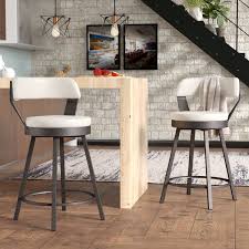 Brown swivel cushioned bar stool (set of 2) by noble house (45). Industrial Lodge Home Wentworth Swivel Counter Bar Stool Reviews Wayfair