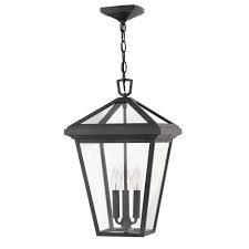 Hinkley Alford Place 3 Light Museum Black Led Outdoor Pendant Light 2562mb Ll The Home Depot