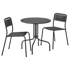 Lacko Viholmen Table 2 Chairs Outdoor Gray Dark Gray Ikea In 2021 Outdoor Table Tops Gray Patio Furniture Durable Furniture
