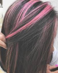 Straight Black With Pink Highlights Black Hair With Highlights Hair Highlights Hair Color For Black Hair