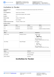 The location, time, dress code and what else is required. Invitation To Tender Letter Sample Letter And Editable Examples
