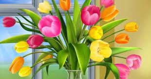 Tulips 228 Pieces Tulips In Vase Flower Wallpaper Beautiful Flowers