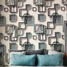 Bedroom wallpaper design and price. Eurotex Abstract Design Wallpaper For Covering Living Room Bedroom Walls Pvc Size 21 Inch X 33ft Roll 57sqft Blue Color Amazon In Home Improvement