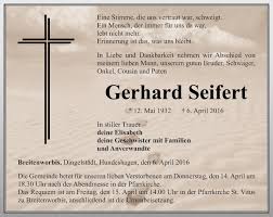 Traueranzeigen von Gerhard Seifert