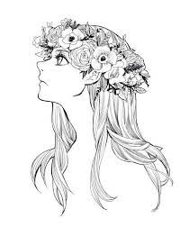 Both files, jpeg and pdf, are high resolution and 8.5 x 11 in size (standard letter size), perfect for printing on cardstock, letter paper or any printable paper you like. Flower Crown Flower Crown Drawing Crown Drawing Flower Drawing Images