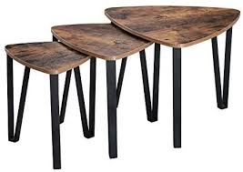 Amazon Com Vasagle Industrial Nesting Coffee Table Set Of 3 End Tables For Living Room Stacking Side In 2020 Nesting Coffee Tables Living Room Table Nesting Tables