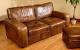 Aged Full Grain Leather Sofa