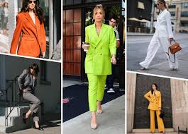 Jolies robes chic, tailleurs imprimés, accessoires. 1001 Manieres De Porter Un Ensemble Veste Pantalon Pour Femme