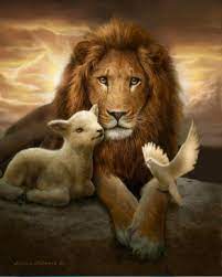 The lion and the lamb both refer to jesus christ ( yeshua ). Picture Lion And Lamb Jesus Art Jesus Pictures