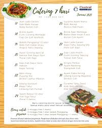 Menu ini jgn sampe kelewatan buat dipesan ya. Catering Januari 2021 Central Restaurant