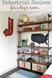 For a boys room you can make these skateboard shelves. Industrial Shelves For A Boy S Room Beneath My Heart Boy S Room Boy Room Boy S Room