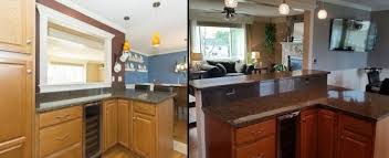 Before And After Add Bar Top And Remove Kitchen Wall Kitchen Design Kitchen Layout Home