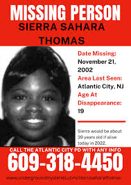 Sierra Sahara Thomas Went Missing In Atlantic City, NJ In 2002, And Her  Family Is Still Seeking Answers