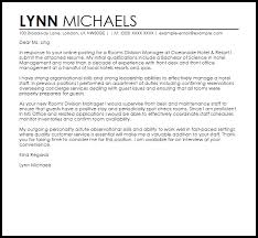 Perusahaan biasanya akan menahan diri dari mempekerjakan seseorang yang mudah puas dengan pekerjaannya. Rooms Division Manager Cover Letter Sample Cover Letter Templates Examples