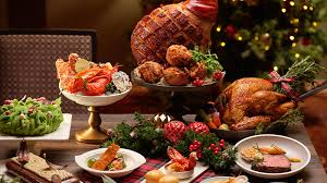 A traditional english and british christmas dinner includes roast turkey or goose, brussels sprouts, roast potatoes, cranberry sauce, rich nutty stuffing, tiny sausages wrapped in bacon. The Top Festive Christmas Dining Spots In Singapore