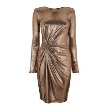 Warehouse Warehouse Metallic Knot Mini Dress Size 6 78 Liked On Polyvore Featuring Brown Long Sleeve Dress Party Dress Long Sleeve Long Sleeve Short Dress