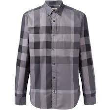 Black And White Button Up Shirt Burberry Grey Shirt 240 Liked On Polyvore Featuring Men S Fashion Men S Clothing Men S Shir Burberry Shirts For Men Grey Shirt Men Cotton Shirts For Men