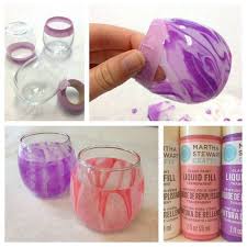 Glass Paint Marbling Diy Wine Glasses Glass Painting Painting Glassware