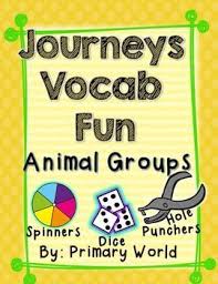 Animal Groups Journeys First Grade Unit 3 Lesson 15 Vocabulary In 2020 Journeys First Grade Vocabulary Activities Elementary First Grade