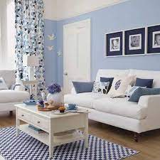 Rak dinding ruang tamu minimalis dengan karpet cantik. 50 Dekorasi Interior Ruang Tamu Dengan Warna Cat Biru Sala De Estar Azul E Branca Sala De Estar Colorida Sala De Estar Em Tom Azul