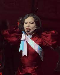 Lady Gaga wearing a trans pride flag sash at tonight's MAYHEM Ball in LA.  🏳️‍⚧️ . . . #ladygaga #gaga #mayhem #mayhemball #pride #trans