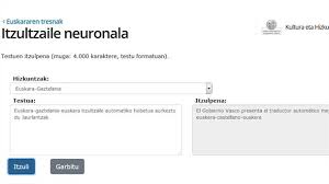 Traductor Automatico Nauronal Euskara Castellano Y Castellano Euskera Cultura Eitb