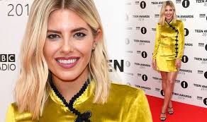 Mollie King Radio 1 Dj Puts On Leggy Display In Gold Dress