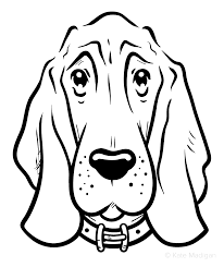 American Black And White Hound Dog Hello Black And White Line Drawing Of A Melancholy Bloodhound Commissioned As A Sticker Illustration By Social Network Dog Line Drawing Dog Line Dog Drawing