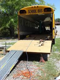 Is This A Good Idea Toy Hauler Conversion Already Done School Bus Camper School Bus School Bus Conversion