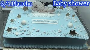 Pastel Baby Shower Nino 3 4 Pan Esponja Tres Leches Pasteles De Baby Shower Nina Pasteles De Baby Shower Baby Shower