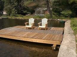 Adirondack Chairs Lake Dock Backyard Backyard Patio