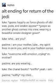 Padme Luke Star Wars Humor Star Wars Memes Star Wars Universe