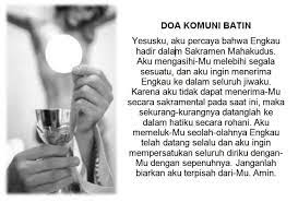 Ia bersabda dengan perantaraan para nabi. Katolik Sejati Doa Komuni Batin Facebook
