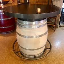 Barrel Table Foot Rail The Oak Barrel Company