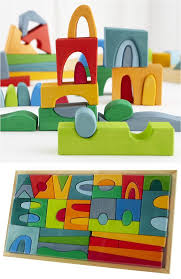 It Makes A Village Block Set Kids Toys Wooden Toys Push Toys