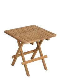 Table de jardin ronde, rectangle ou carrée, table de jardin en tek, en bois verni ou en pvc blanc résistant à la pluie. Table D Appoint De Jardin En Teck Carree Pliante 50cm Summer Tables D Exterieur Pier Import
