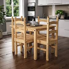 Buy wooden dining room chairs and get the best deals at the lowest prices on ebay! Vida Designs Corona Dining Set 4 Seater Solid Pine Wood Dining Table With 4 Chairs Amazon Co Uk Kitchen Home