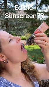 Edible sunscreen? Bonus! #sunscreen #skincareroutine #skyandsol