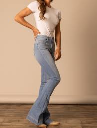 Kimes Ranch Women's Jennifer Light Wash High Rise Trouser Jeans