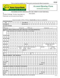 Karur vysya bank is a scheduled commercial bank in india. Account Opening Form Karur Vysya Bank