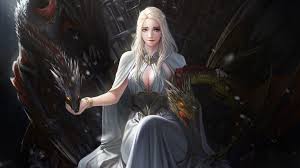 Wallpaper Digital Art Game Of Thrones Daenerys Targaryen Dragon A Song Of Ice And Fire Tv Fantasy Girl 1920x1080 Xeno 1177911 Hd Wallpapers Wallhere