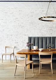 Modern Home With Dining Room Light Hardwood Floor Chair Table Bench And Pendant Light Live Edge Dining Table Dining Table With Bench Modern Breakfast Nook