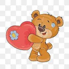 Vector Illustration Of A Teddy Bear Holding A Red Heart In His Paws Confessing To Love Print Templat Teddy Bear Drawing Cute Cartoon Pictures Bear Illustration
