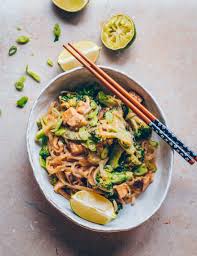 Meanwhile, cut the tofu into 3 or 4 slices, then blot well between layers of paper towel or clean tea towel. Vegan Pad Thai With Cashew Butter Broccoli Klara S Life