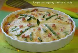 Infine il pecorino grattugiato darà consistenza e aroma alle frittatine e manterrà soffice. Crepes Con Asparagi Ricotta E Cotto Vorrei Diventare Una Brava Cuoca